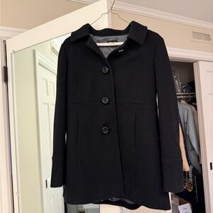 J. Crew Elegant Black Pea Coat
